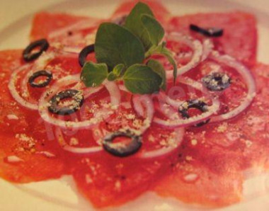 Tomato carpaccio salad