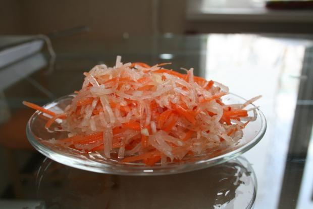 Radish salad daikon in Korean