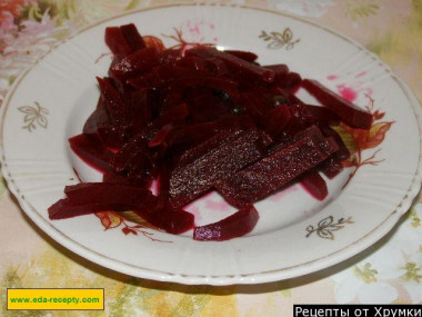 Beetroot in sugar marinade