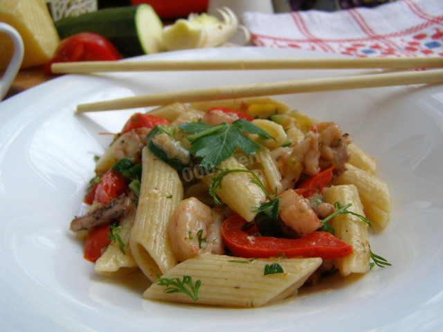 Pasta with seafood