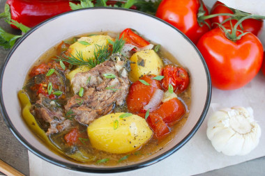 Hashlama with potatoes