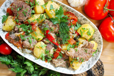 Hashlama with potatoes