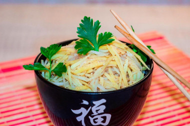 Korean potato salad in Korean