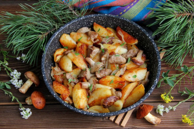 Fried buttermilk with potatoes