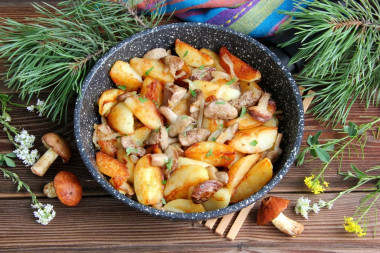 Fried buttermilk with potatoes