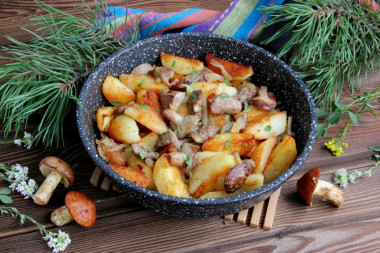 Fried buttermilk with potatoes