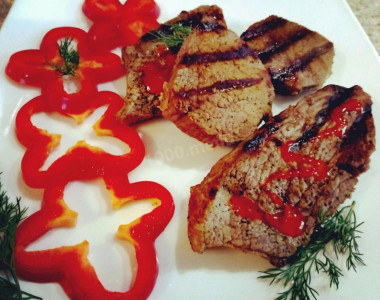 Steaks on an electric grill