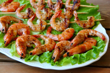 Grilled King prawns