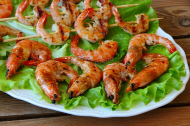 Grilled King prawns