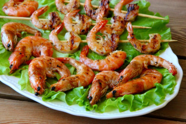 Grilled King prawns