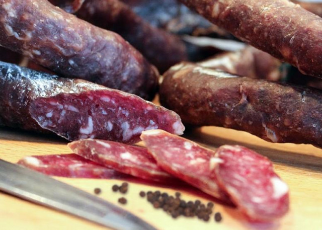 Homemade dried sausage