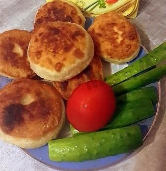 Fried pies without yeast, eggs and milk