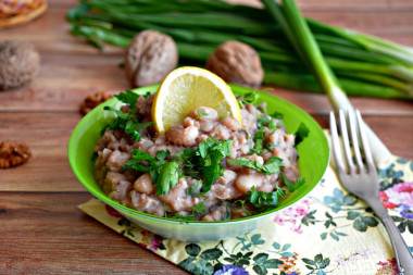 Lobio of white beans in classic Georgian style