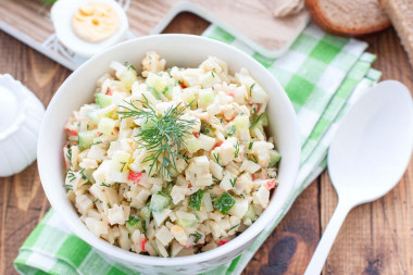 Classic crab salad without corn