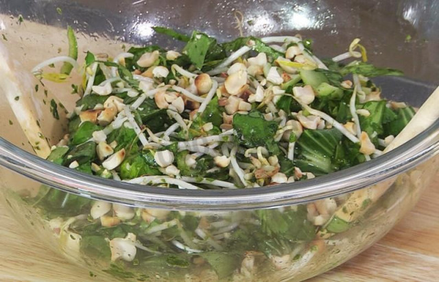 Pak choi cabbage salad