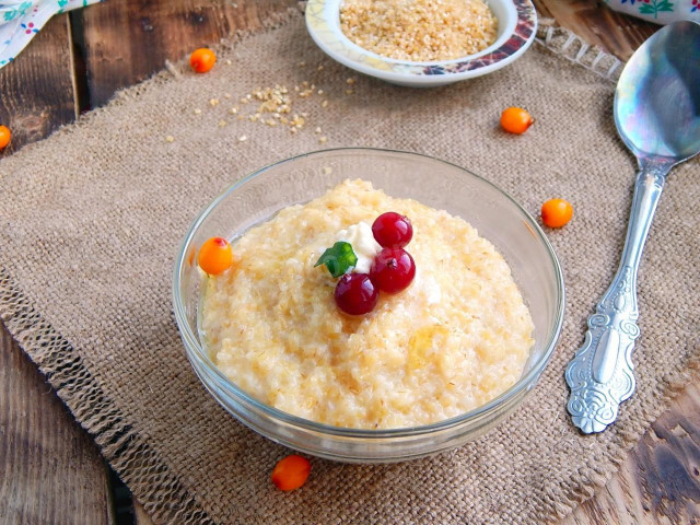 Corn milk porridge