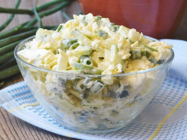 Fresh cabbage salad with mayonnaise