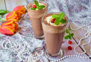 Milkshake with cocoa