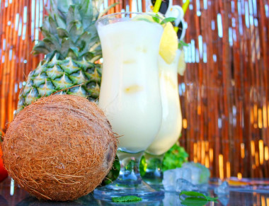 Alcoholic Pina Colada cocktail