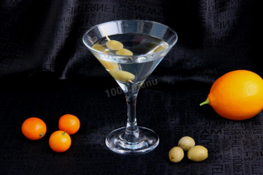 Martini with vodka cocktail