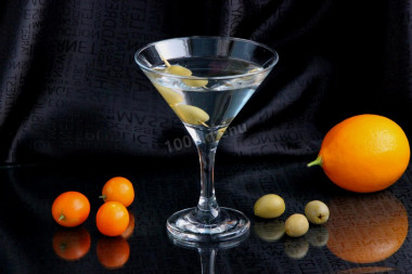 Martini with vodka cocktail