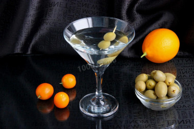 Martini with vodka cocktail