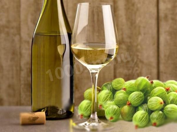 Homemade gooseberry wine