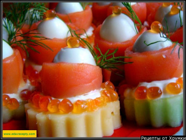 Salmon seafood appetizer