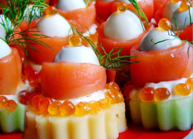 Salmon seafood appetizer