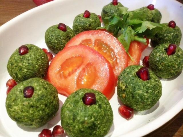 Spinach pkhali in Georgian