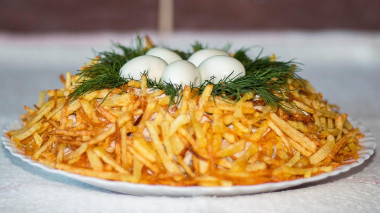 Grouse's Nest salad with pickled cucumbers