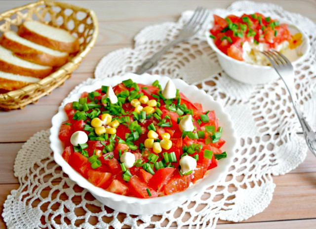 Salad with chicken breast in layers