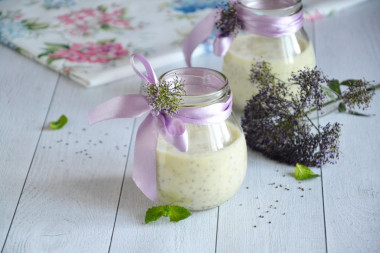 Chia pudding on coconut milk