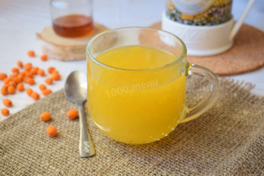 Sea buckthorn tea from frozen sea buckthorn