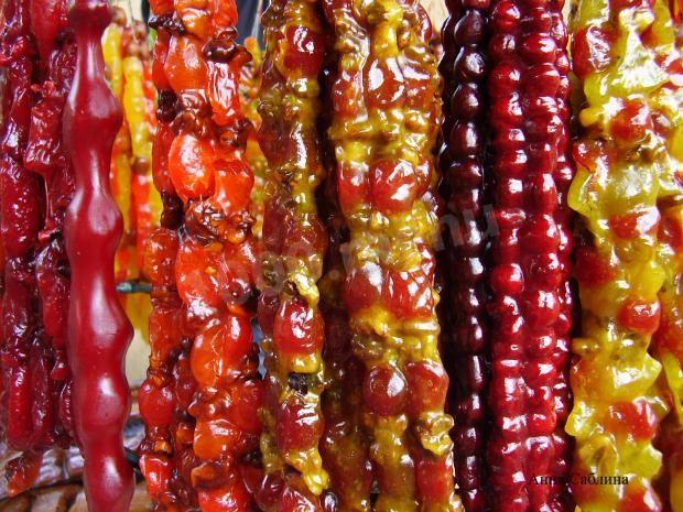 Churchkhela dessert from Georgia