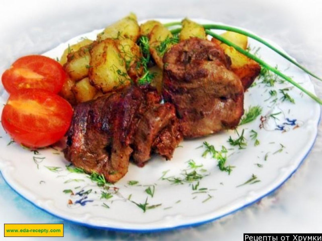 Pork tongue with potatoes