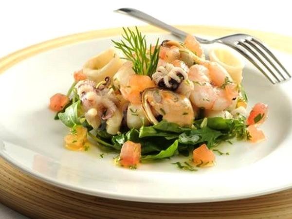 Seafood salad with avocado