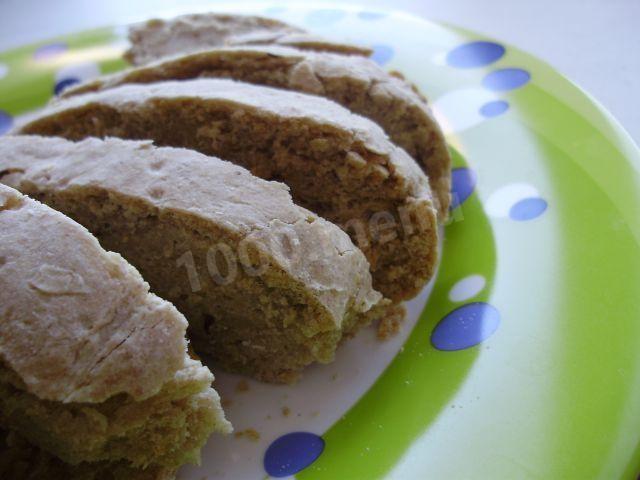 Bread of two types of flour on beer with cumin