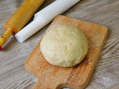 Shortbread dough on margarine for pie