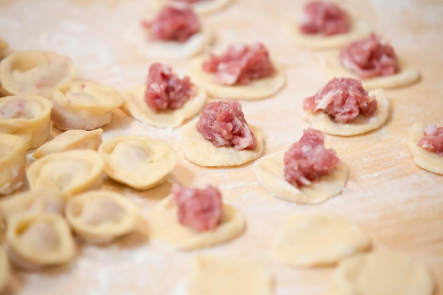 Minced meat for Ural dumplings