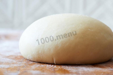 Yeast dough for pies with water and vegetable oil