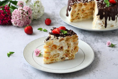 Ladies' fingers cake with sour cream