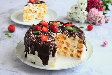 Ladies' fingers cake with sour cream