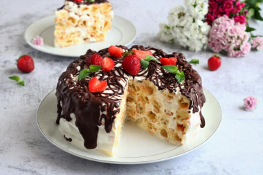 Ladies' fingers cake with sour cream