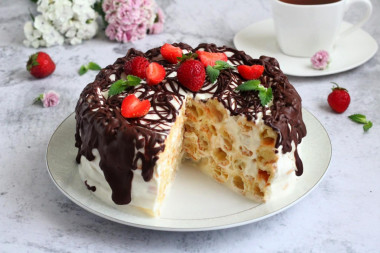 Ladies' fingers cake with sour cream