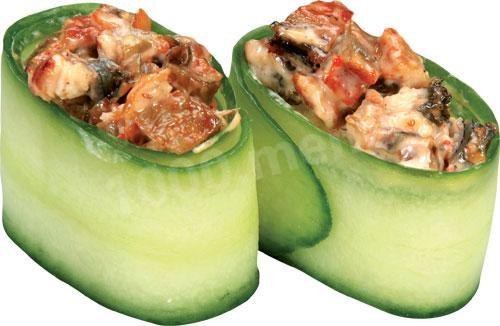 Cucumber trout rolls