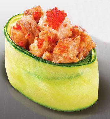 Cucumber trout rolls