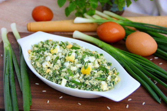 Rice eggs onion filling for pies and pancakes