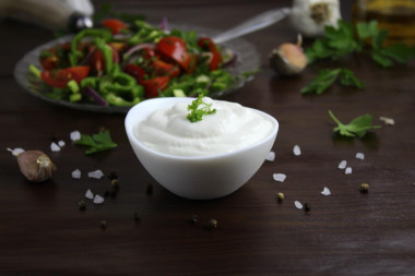 Mayonnaise sauce with garlic