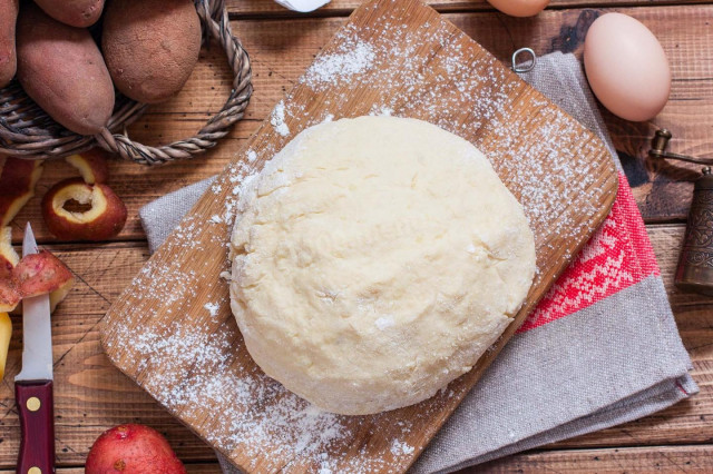 Potato dough with potatoes